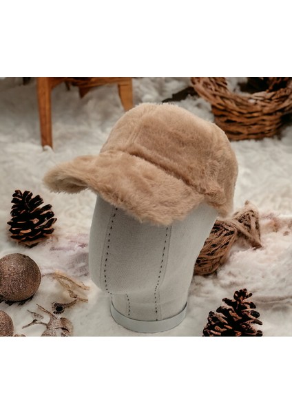Kadın Kışlık Peluş Şapka Kep Trendy Baseball Cap