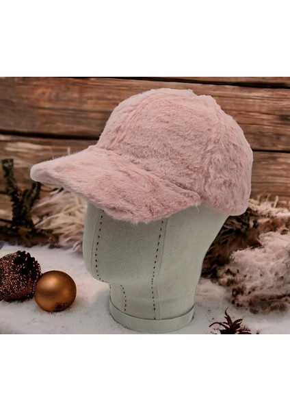 Kadın Kışlık Peluş Şapka Kep Trendy Baseball Cap
