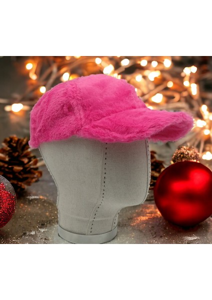 Kadın Kışlık Peluş Şapka Kep Trendy Baseball Cap