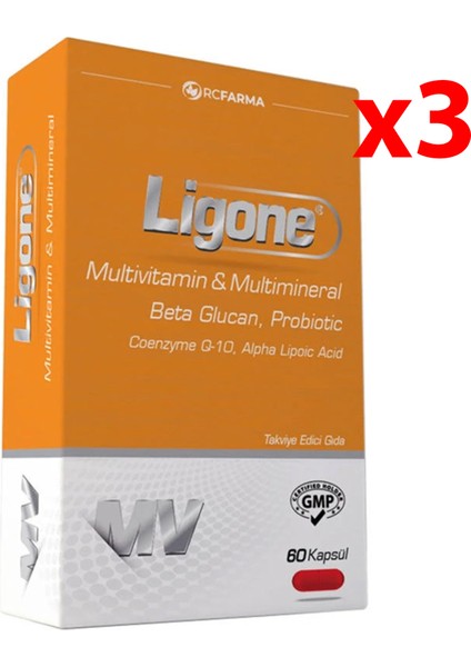 Ligone Beta Glucan Multivitamin 60 Kapsül 3 Adet