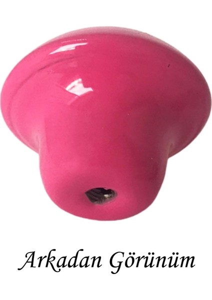 3 Adet Pembe Noktalı Mantar Düğme Kulp Çocuk Bebek Mobilya Çekmece Dolap Kapak Kulbu Metal Kulp Aksesuarları Vidalı