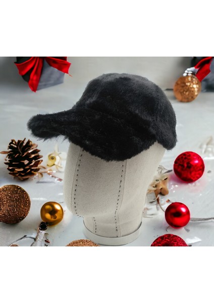 Kadın Kışlık Peluş Şapka Kep Trendy Baseball Cap