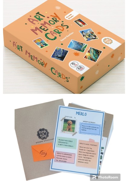 Art Memory Cards Eşleştirme Oyunu ve 1 Dedektif Oyunu