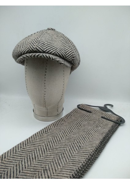 Şapka Atkı Takım David Beckham Model Peaky Blinders Kışlık Kasket