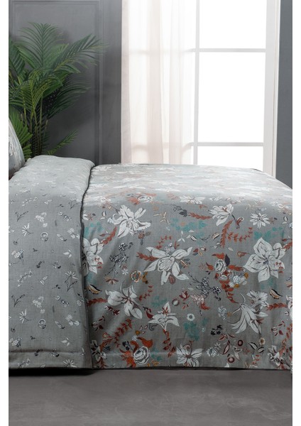 Portland Gri King Size (Battal Boy) Pamuk Saten Nevresim Takımı fırsatları