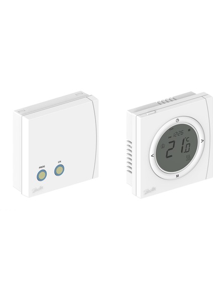 TP5001 Programlanabilir Oda Termostatları-Lcd Ekranlı Radyo Frekanslı Programlanabilir Oda Termostatı, 5-35°c, Batarya Beslemeli, Rx1-S Tek Zone Alıcısı Dahil Set