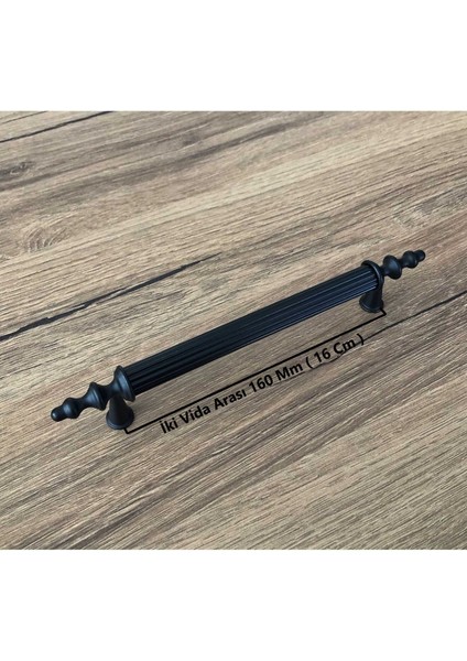 Şehzade Siyah Tv Ünitesi Vestiyer Yatak Odası Mutfak Dolap Çekmece Kulpu 160 mm (16 Cm) 3 Adet fırsatları