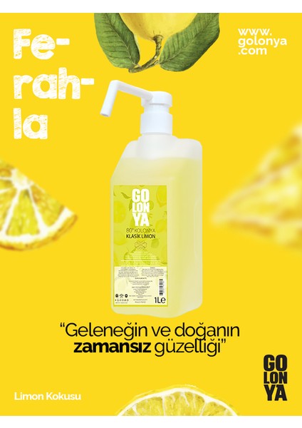 Klasik Limon Kolonyası Sprey Başlıklı 1 Lt
