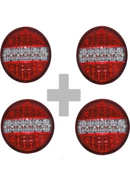 Hamburger Tip Ledli Stop Lamba 24 Volt 4 Modlu 4 Adet