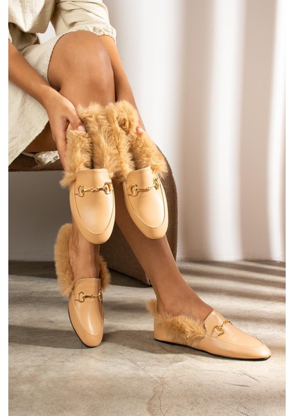 Linda Bej Cilt Kürklü Kadın Babet