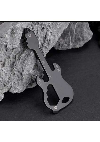 Siyah 12 In 1 Paslanmaz Alet Çok Aracı Taşınabilir Gitar Şekli Anahtarlık Tornavida Anahtarlık Cep Çok Amaçlı Kamp Çok Amaçlı (Yurt Dışından) modelleri