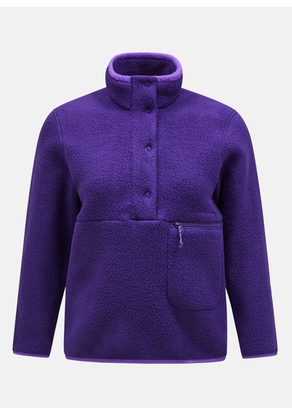 Mor Kadın Dik Yaka Polar Sweatshırt G78130120_W Fleece Snap T-Neck