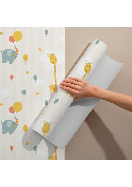 Sevimli Yavru Hayvanlar Yapışkanlı Folyo, Zürafa ve Fil Hayvan Folyoları, Çizgi Film Desenli, Bebek Odası, Çocuk Odaları, Kaplama Folyosu, Yapışkan Folyolar, Sticker, Büyük Ebatlı, Dekoros fiyatları