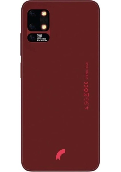 Reeder S19 Max Kasa ve Arka Batarya Pil Kapak - Kırmızı