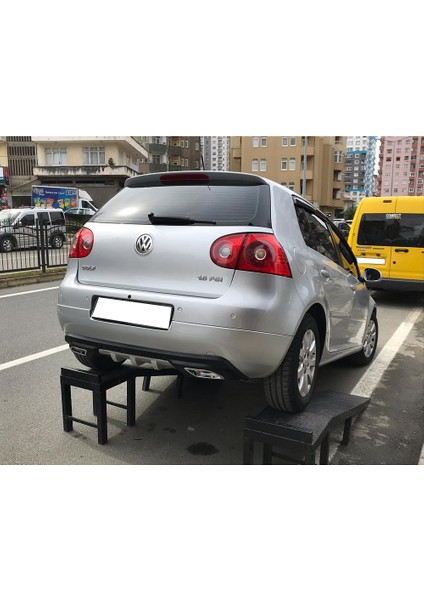 Vw Golf Mk5 Difüzör Difizör Siyah + Kare Egzoz Görünüm C Tip 2003-2009
