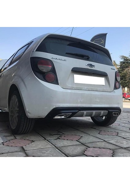 Chevrolet Aveo Hb Difüzör Difizör Gri + Kare Egzoz Görünüm C Tip 2012 - 2016 fiyatları