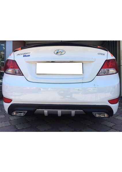 Hyundai Accent Blue Difüzör Difizör Siyah + Kare Egzoz Görünüm C Tip 2010 - 2018 fiyatları