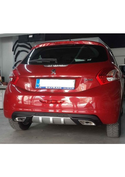 Peugeot 208 Difüzör Difizör Siyah + Kare Egzoz Görünüm C Tip 2004 - 2009 fiyatları