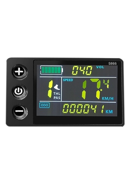 LCD-S866 Elektrikli Bisiklet Renkli LCD Ekran Enstrüman 24V 36V 48V Elektrikli Bisiklet Modifikasyonu, Su Geçirmez Konnektör (Yurt Dışından)