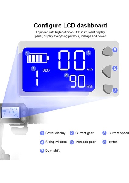 36V 350W Katlanır Scooter Denetleyici LCD Ekran Fren Hızlandırıcı Gaz Kelebeği Anahtarı Düğmesi Kiti Elektrikli Scooter Için (Yurt Dışından) fırsatları