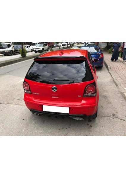 Vw Polo Difüzör Difizör Siyah + Kare Egzoz Görünüm C Tip 2002 - 2008 modelleri
