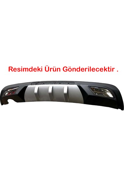 Citroen C4 Difüzör Difizör Gri + Kare Egzoz Görünüm C Tip 2011 - 2016 modelleri