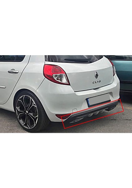 Renault Clio Mk3 Difüzör Difizör Siyah + Kare Egzoz Görünüm C Tip 2006 - 2012 fiyatları