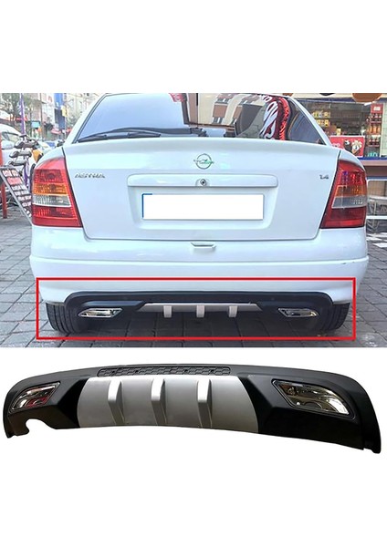 Opel Astra G Difüzör Difizör Gri + Kare Egzoz Görünüm C Tip 1998 - 2004
