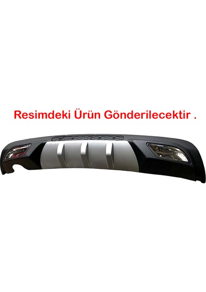 MKG Otomotiv Renault Symbol 3 Difüzör Difizör Gri + Kare Egzoz Görünüm C Tip 2013-2020