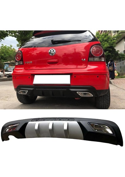 Vw Polo Difüzör Difizör Gri + Kare Egzoz Görünüm C Tip 2002 - 2008