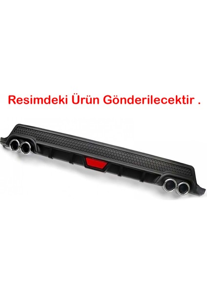 Opel Vectra B Siyah Difüzör Difizör Yuvarlak Egzoz Görünüm Kulaklı Tip 1995-2002