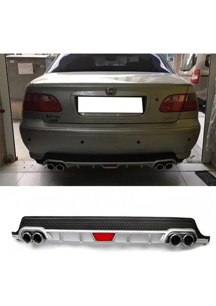 Fiat Albea Gri Difüzör Difizör Yuvarlak Egzoz Görünüm Kulaklı Tip