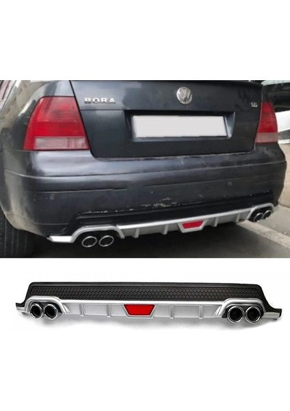 Vw Bora Gri Difüzör Difizör Yuvarlak Egzoz Görünüm Kulaklı Tip