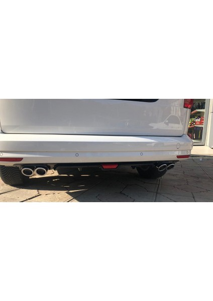 Vw Caddy Siyah Difüzör 4 Krom Egzoz Görünümlü Difizör Arka Ek Body Kit modelleri