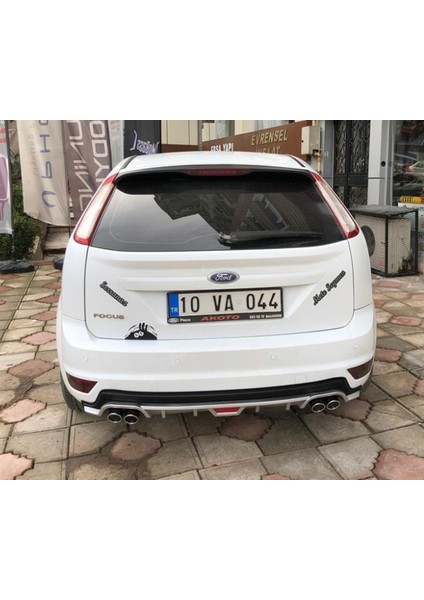 Ford Focus 2 Hatchback Gri Difüzör Difizör Yuvarlak Egzoz Görünüm Kulaklı Tip 2004 - 2010 modelleri