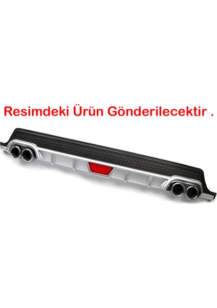 Dacia Duster 1 Gri Difüzör Difizör Yuvarlak Egzoz Görünüm Kulaklı Tip