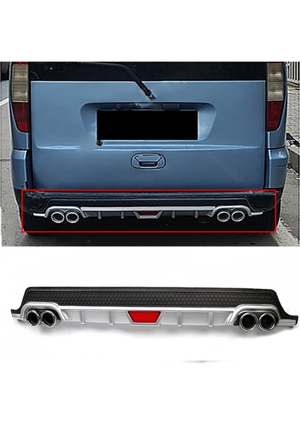 Fiat Doblo Gri Difüzör Difizör Yuvarlak Egzoz Görünüm Kulaklı Tip 2001 - 2012