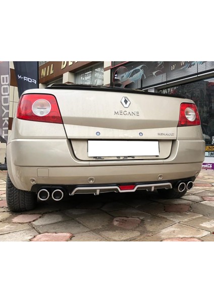 Renault Megane 2 Cabrio Gri Difüzör 4 Krom Egzoz Görünümlü Difizör Arka Ek Body Kit 2002-2009 fiyatları