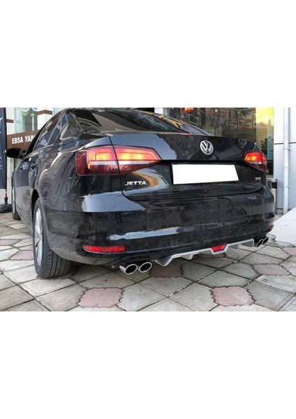 Vw Jetta Mk6 Fl Gri Difüzör 4 Krom Egzoz Görünümlü Difizör Arka Ek Body Kit 2015-2018