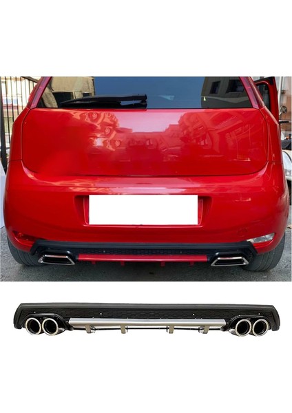 Fiat Punto Gri Difüzör Çiftli Yuvarlak Egzoz Görünümlü D Tip Difizör