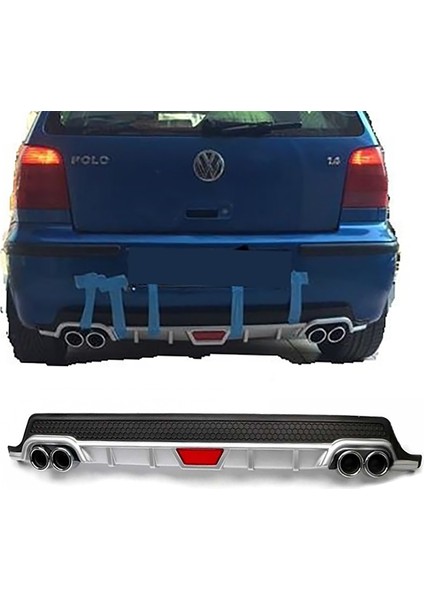 Vw Polo Gri Difüzör Difizör Yuvarlak Egzoz Görünüm Kulaklı Tip