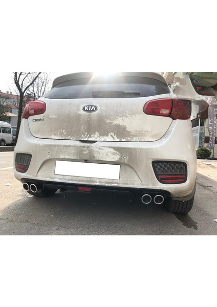 Kia Ceed Siyah Difüzör 4 Krom Egzoz Görünümlü Difizör Arka Ek Body Kit 2013 - 2016 fiyatları