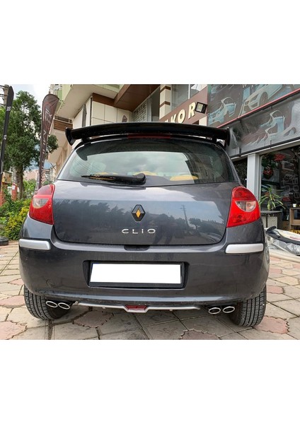 Renault Clio Mk3 Siyah Difüzör 4 Krom Egzoz Görünümlü Difizör Arka Ek Body Kit 2006-2012