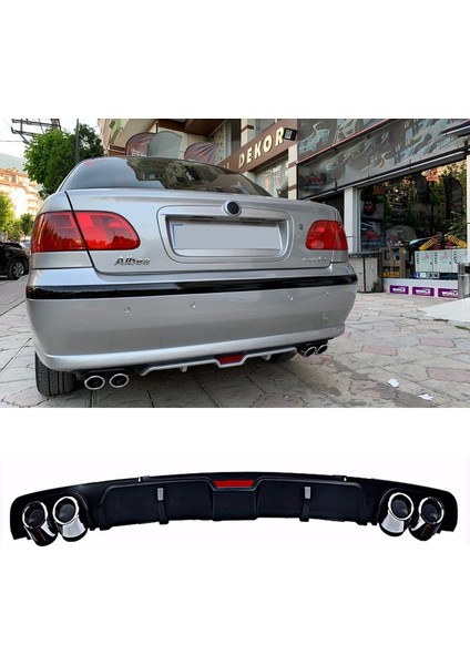 Fiat Albea Siyah Difüzör 4 Krom Egzoz Görünümlü Difizör Arka Ek Body Kit