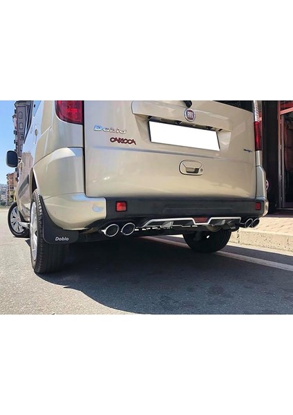Fiat Doblo Siyah Difüzör 4 Krom Egzoz Görünümlü Difizör Arka Ek Body Kit 2001 - 2012 fiyatları