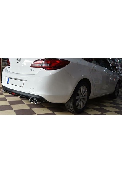 Opel Astra J Sedan Gri Difüzör 4 Krom Egzoz Görünümlü Difizör Arka Ek Body Kit modelleri