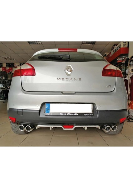 Renault Megane Mk3 Hb Gri Difüzör 4 Krom Egzoz Görünümlü Difizör Arka Ek Body Kit modelleri