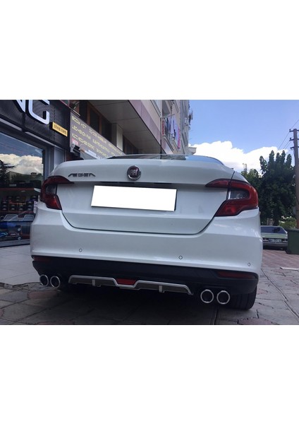 Fiat Egea Siyah Difüzör 4 Krom Egzoz Görünümlü Difizör Arka Ek Body Kit fiyatları