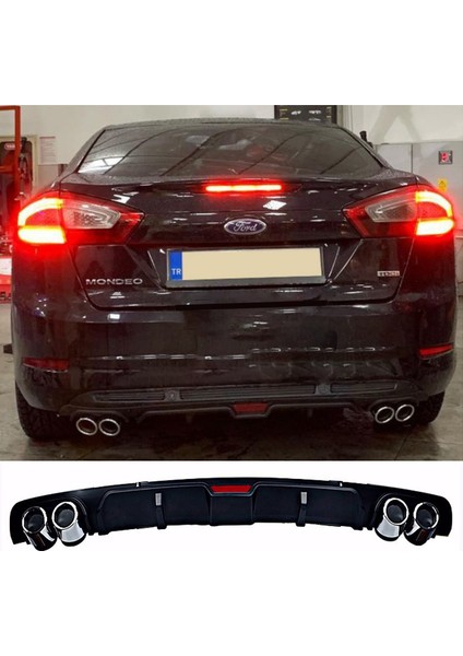 Ford Mondeo Mk4 Siyah Difüzör 4 Krom Egzoz Görünümlü Difizör Arka Ek Body Kit