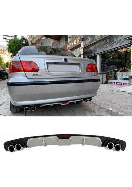 Fiat Albea Gri Difüzör 4 Krom Egzoz Görünümlü Difizör Arka Ek Body Kit